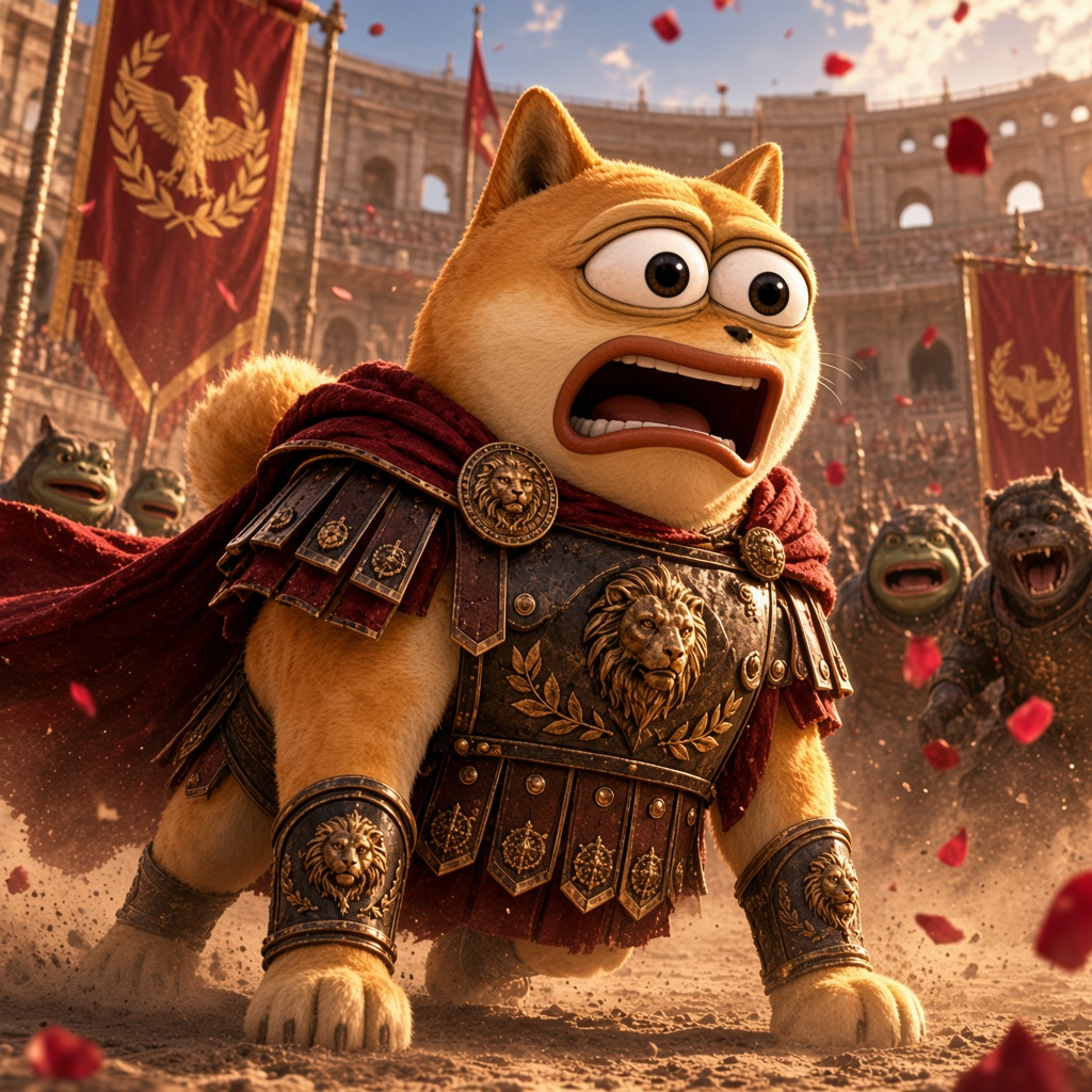 Dopeus Maximus panicking in the arena